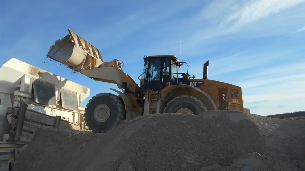 A large front loader